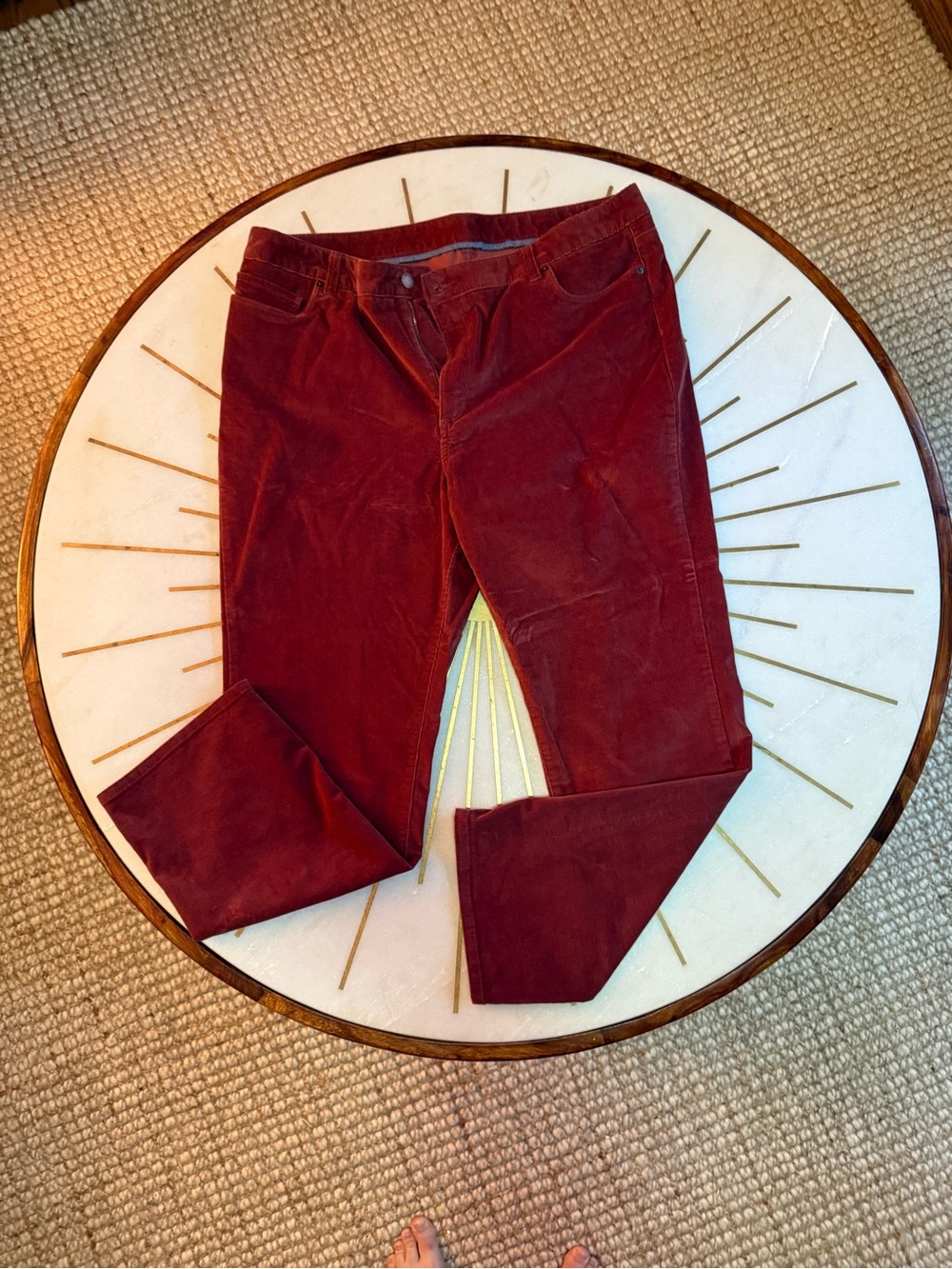 L.L. Bean Favorite Fit Corduroy pant in Rust